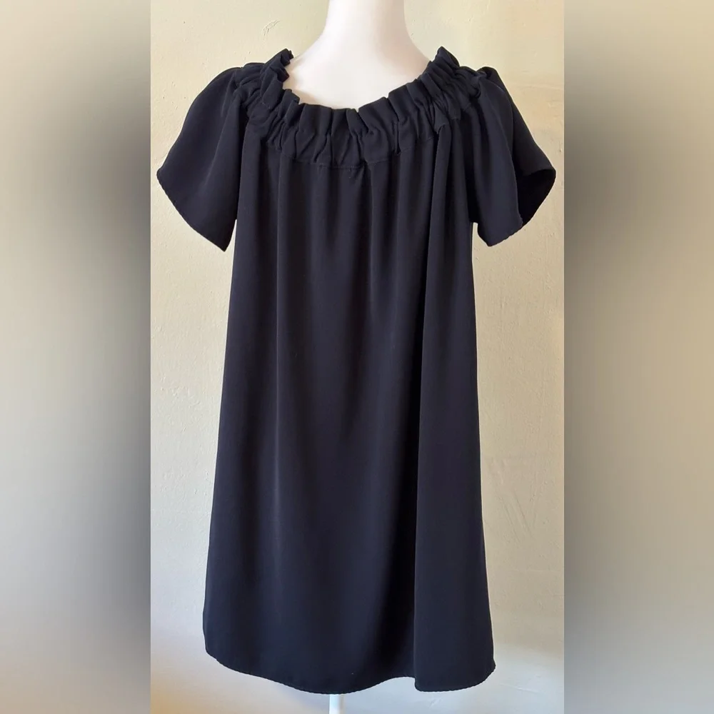 🌸 Pleione Off-the-Shoulder Navy Blue Mini Dress Women’s Size Large